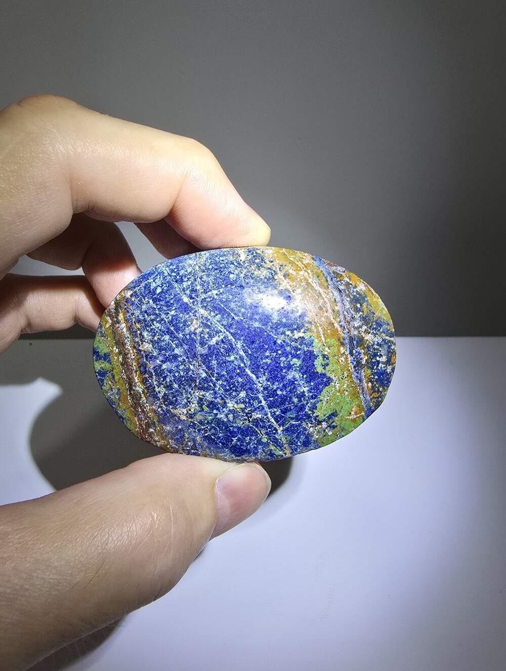 Quantum Quattro Style Mixed Copper Ore Crystal Palmstone #A